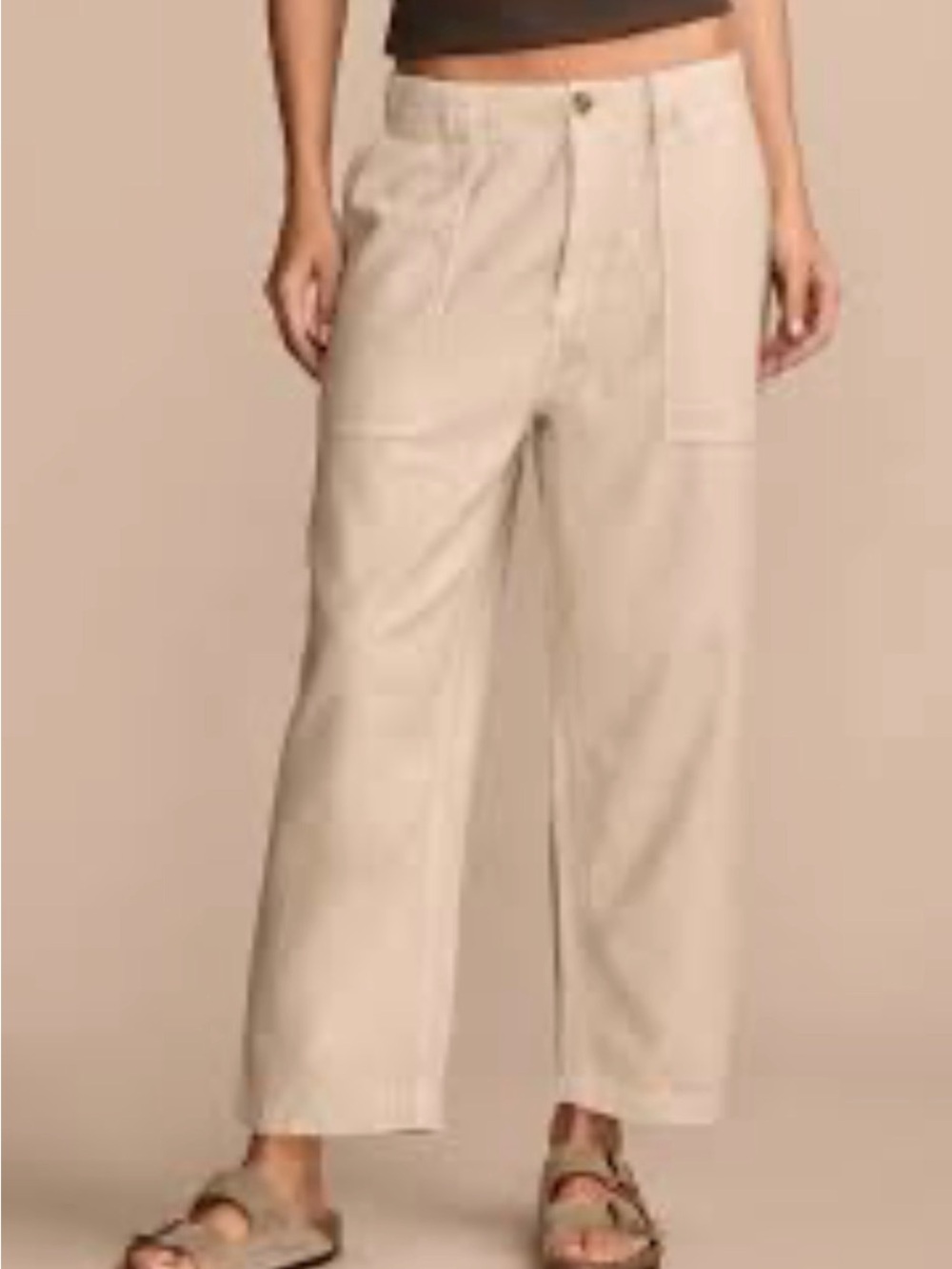 Lucky Brand Men's Wide-Leg Chinos in Light Tan